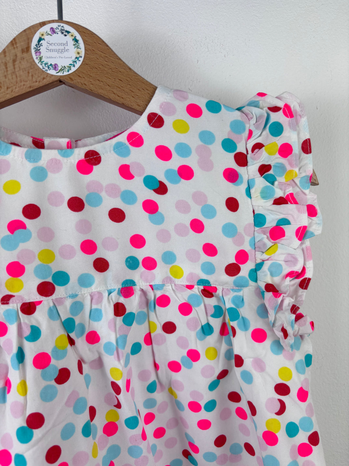 Joules Spotty Summer Dress 18-24 Months-Dresses-Second Snuggle Preloved