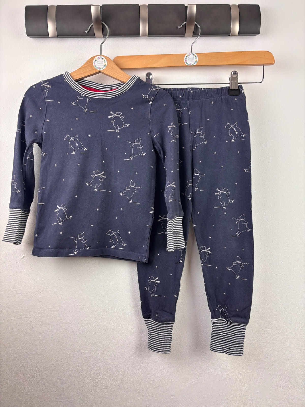 The Little White Company Navy Polar Bear Pyjamas 2-3 Years-Night Wear-Second Snuggle Preloved