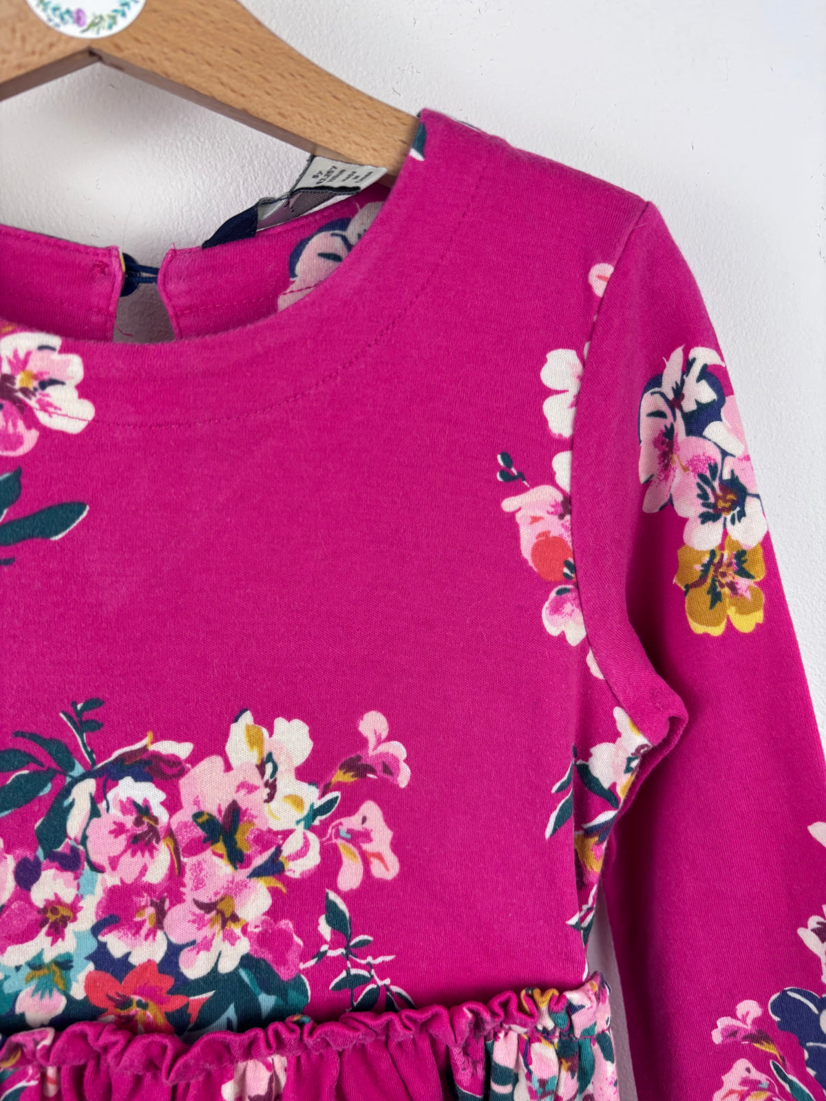 Joules Pink Floral Dress 5 Years-Dresses-Second Snuggle Preloved