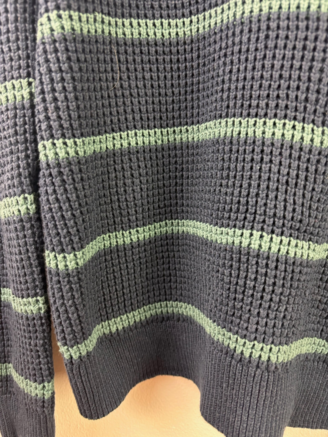 M&amp;S Navy Striped Waffle Knit Jumper 9-10 Years-Jumpers-Second Snuggle Preloved