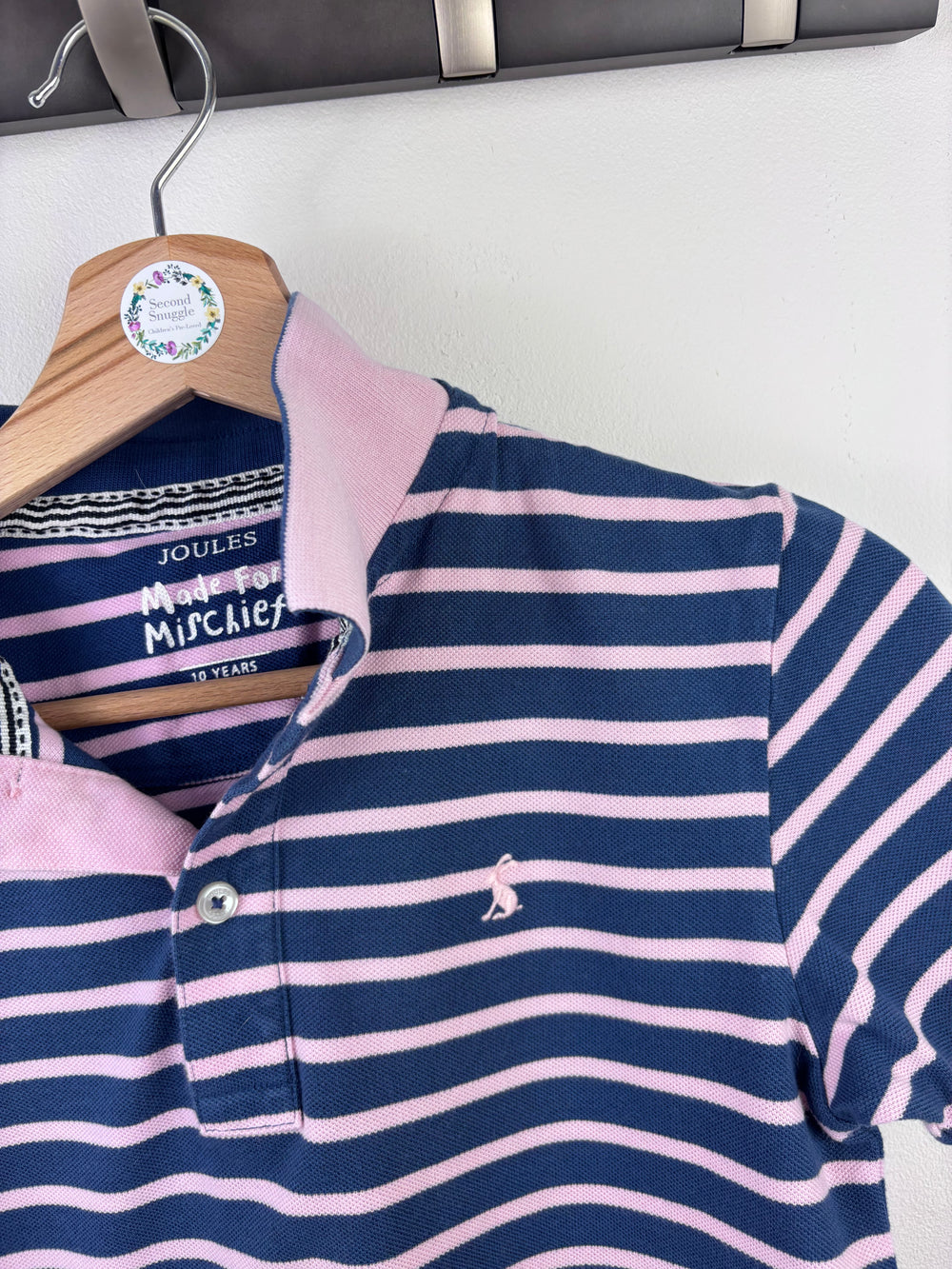 Joules Stripe Polo Shirt 9-10 Years-Tops-Second Snuggle Preloved