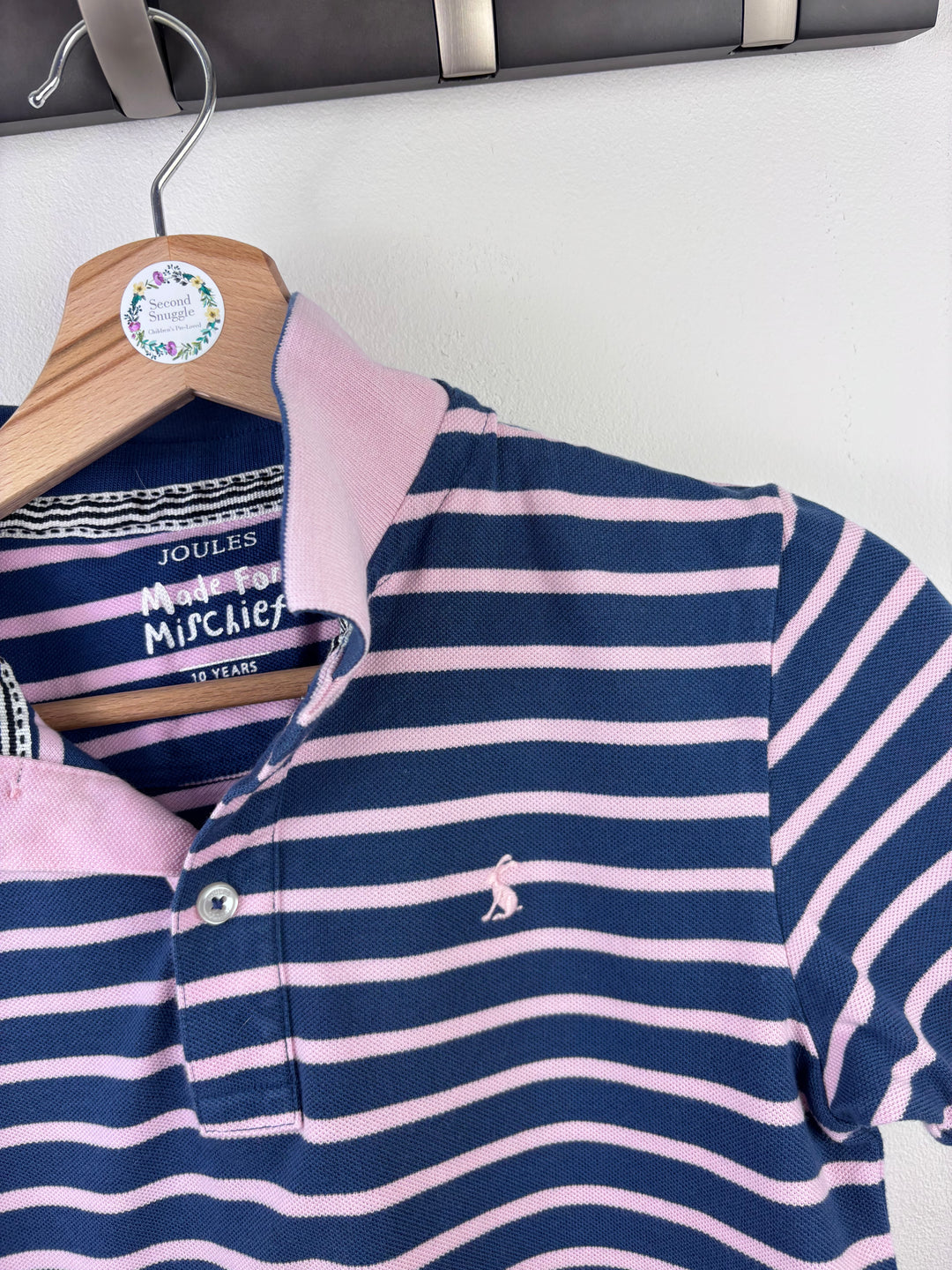 Joules Stripe Polo Shirt 9-10 Years-Tops-Second Snuggle Preloved