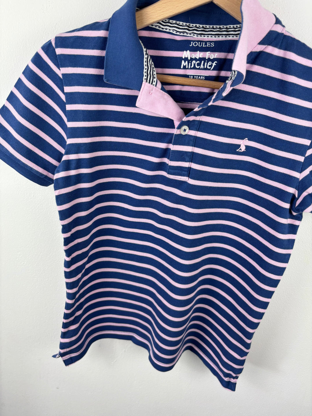 Joules Stripe Polo Shirt 9-10 Years-Tops-Second Snuggle Preloved