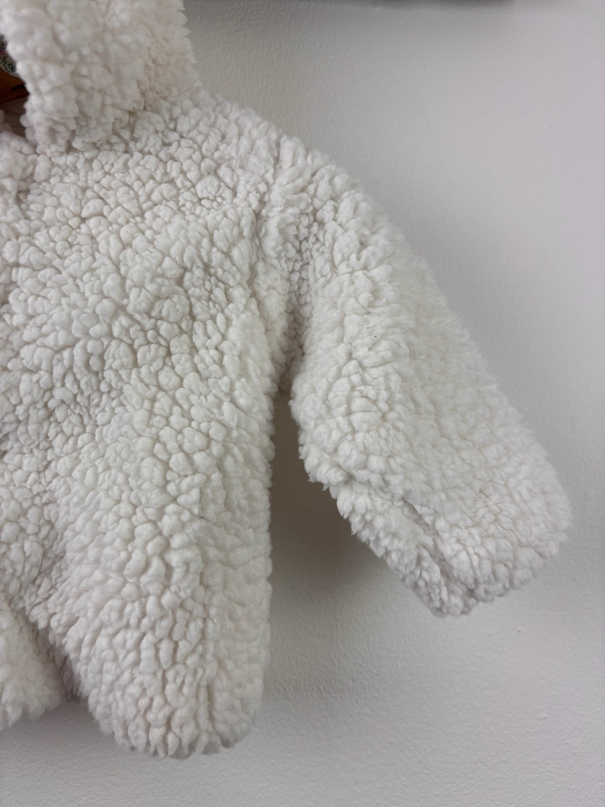 M&S Cream Teddy Fleece Bear Ear Coat 3-6 Months-Jackets-Second Snuggle Preloved