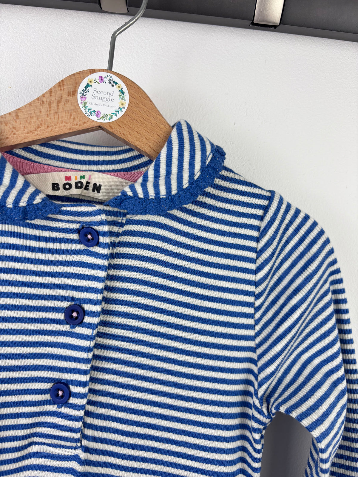 Boden Blue Stripe Long Sleeve Dress-Dresses-Second Snuggle Preloved