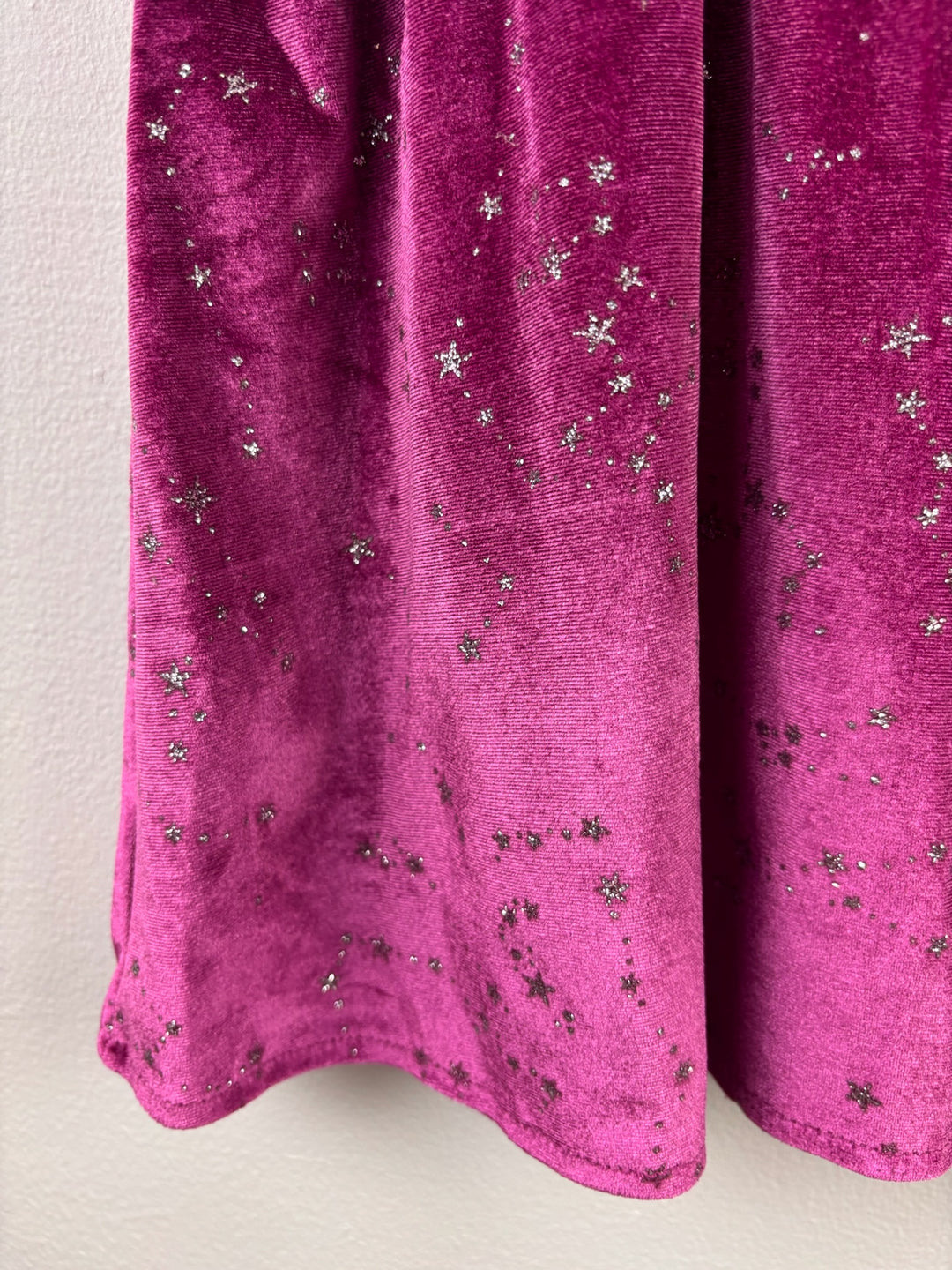 John Lewis Berry Velvet Star Dress 3 Years-Dresses-Second Snuggle Preloved