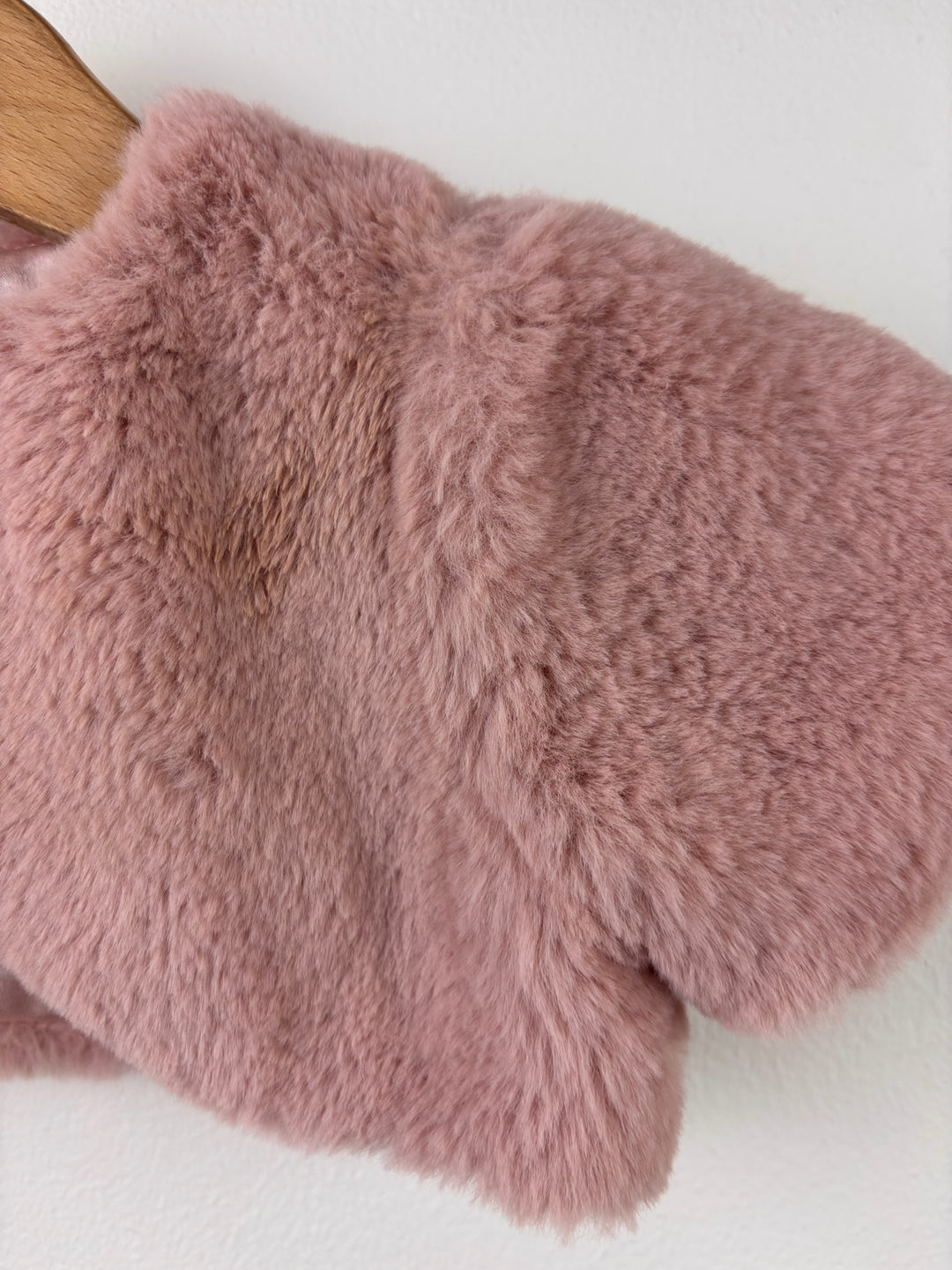 Monsoon Pink Faux Fur Bolero 3-6 Months-Cardigans-Second Snuggle Preloved