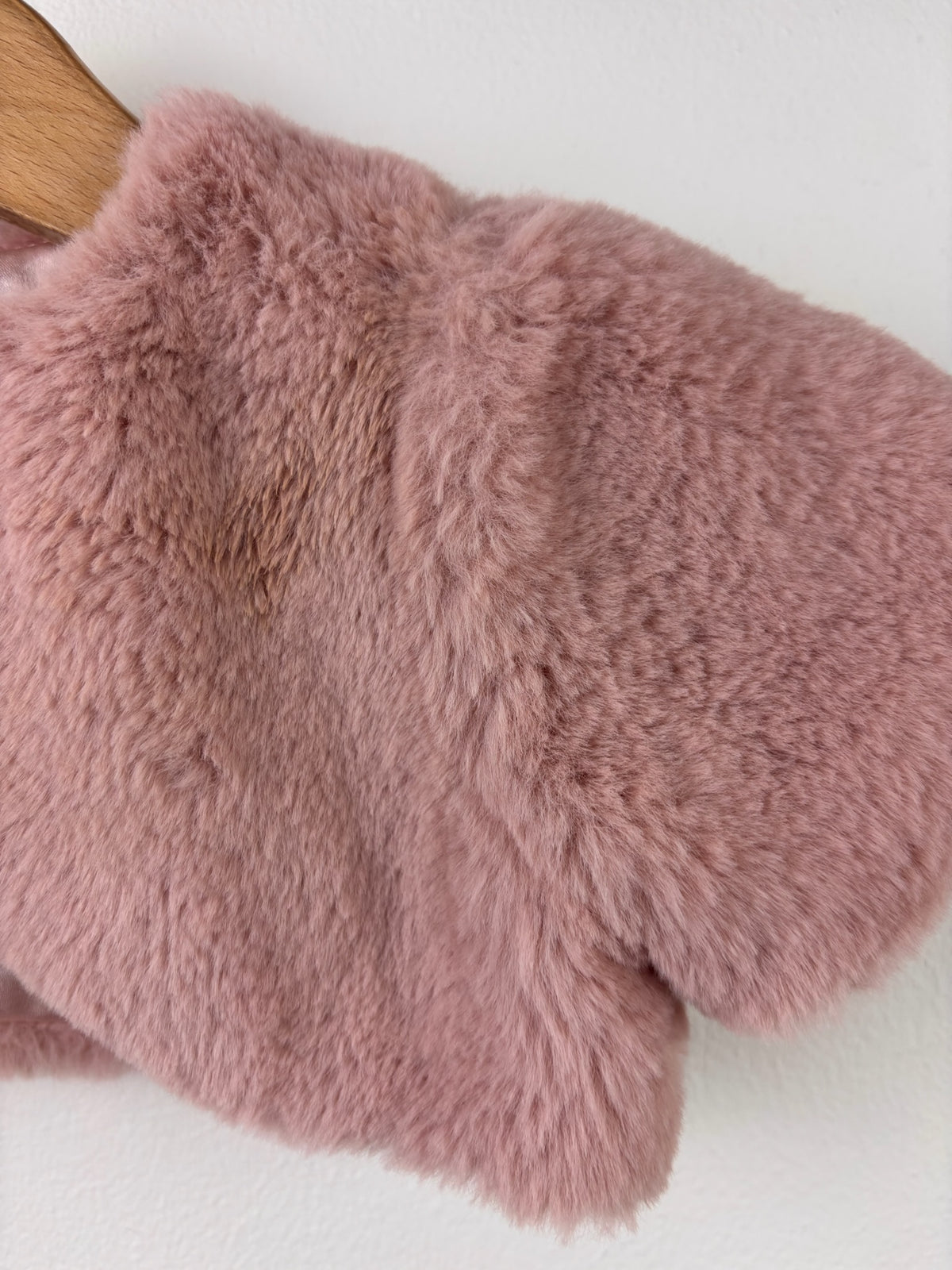 Monsoon Pink Faux Fur Bolero 3-6 Months-Cardigans-Second Snuggle Preloved