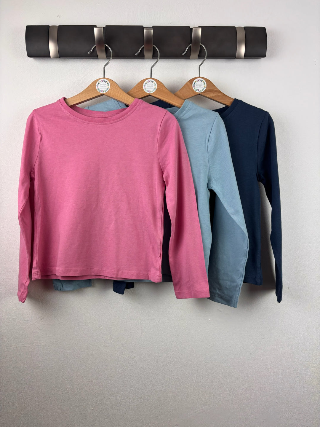 John Lewis Pink Blue and Navy Long Sleeve Tops Bundle 5 Years-Tops-Second Snuggle Preloved