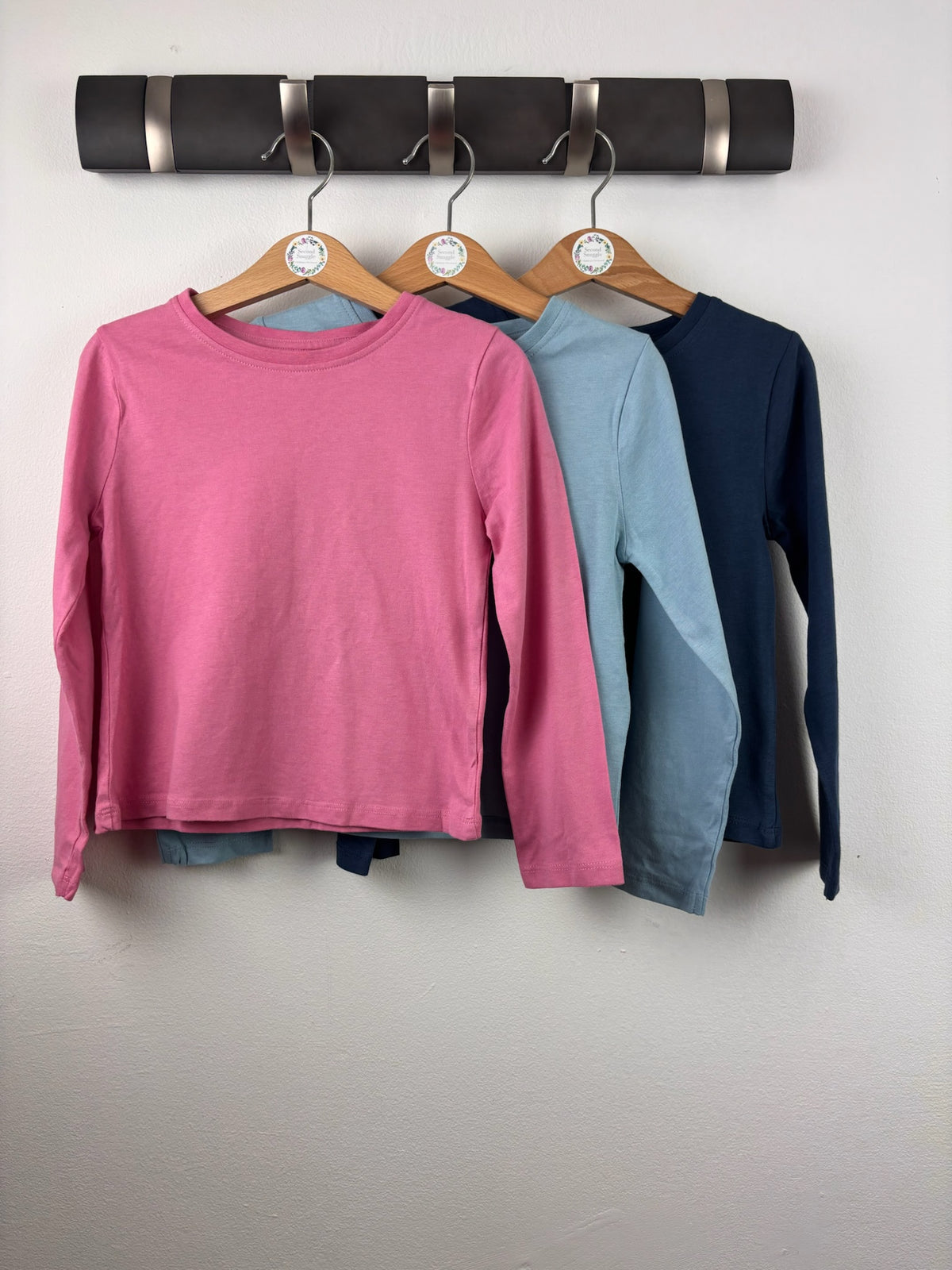 John Lewis Pink Blue and Navy Long Sleeve Tops Bundle 5 Years-Tops-Second Snuggle Preloved