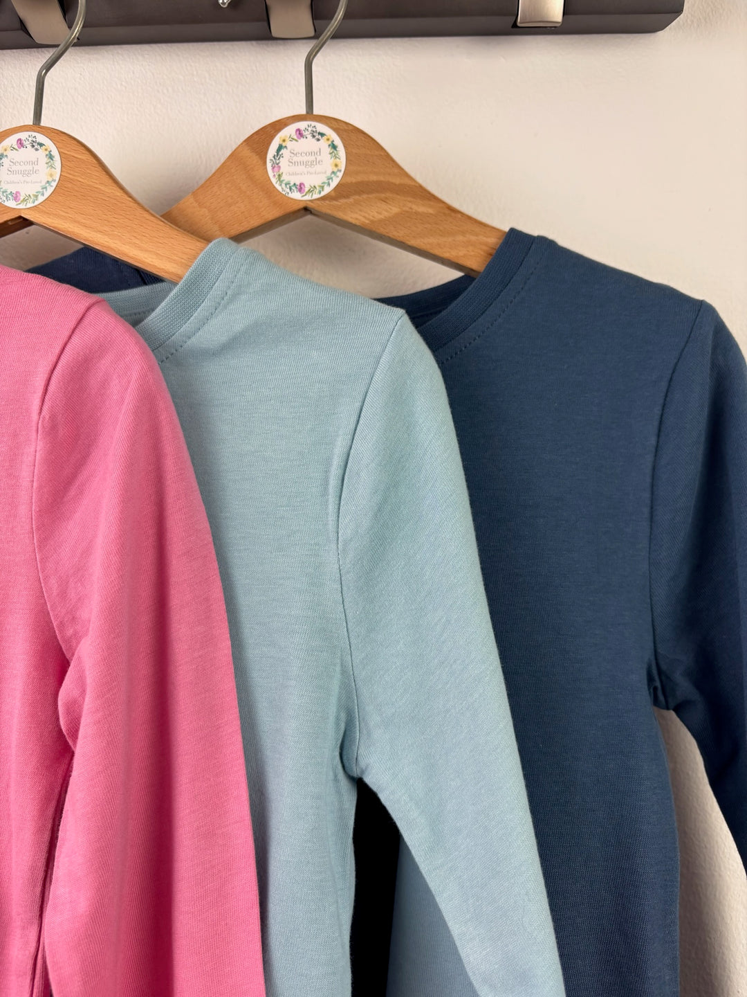John Lewis Pink Blue and Navy Long Sleeve Tops Bundle 5 Years-Tops-Second Snuggle Preloved