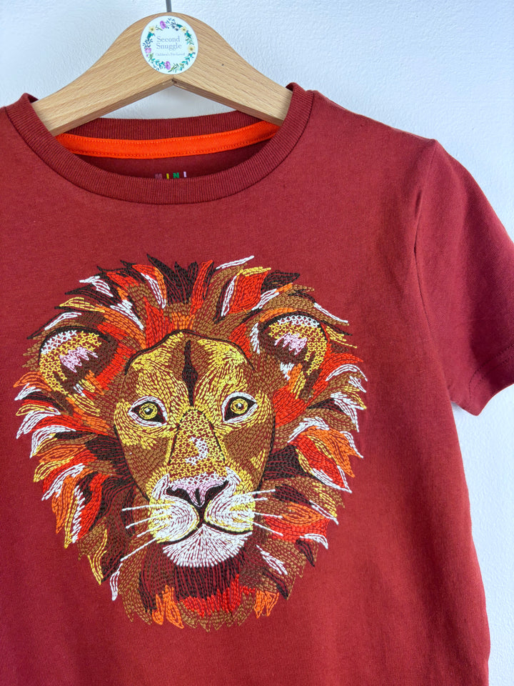 Mini Boden Burgundy Lion T-Shirt 5-6 Years-Tops-Second Snuggle Preloved