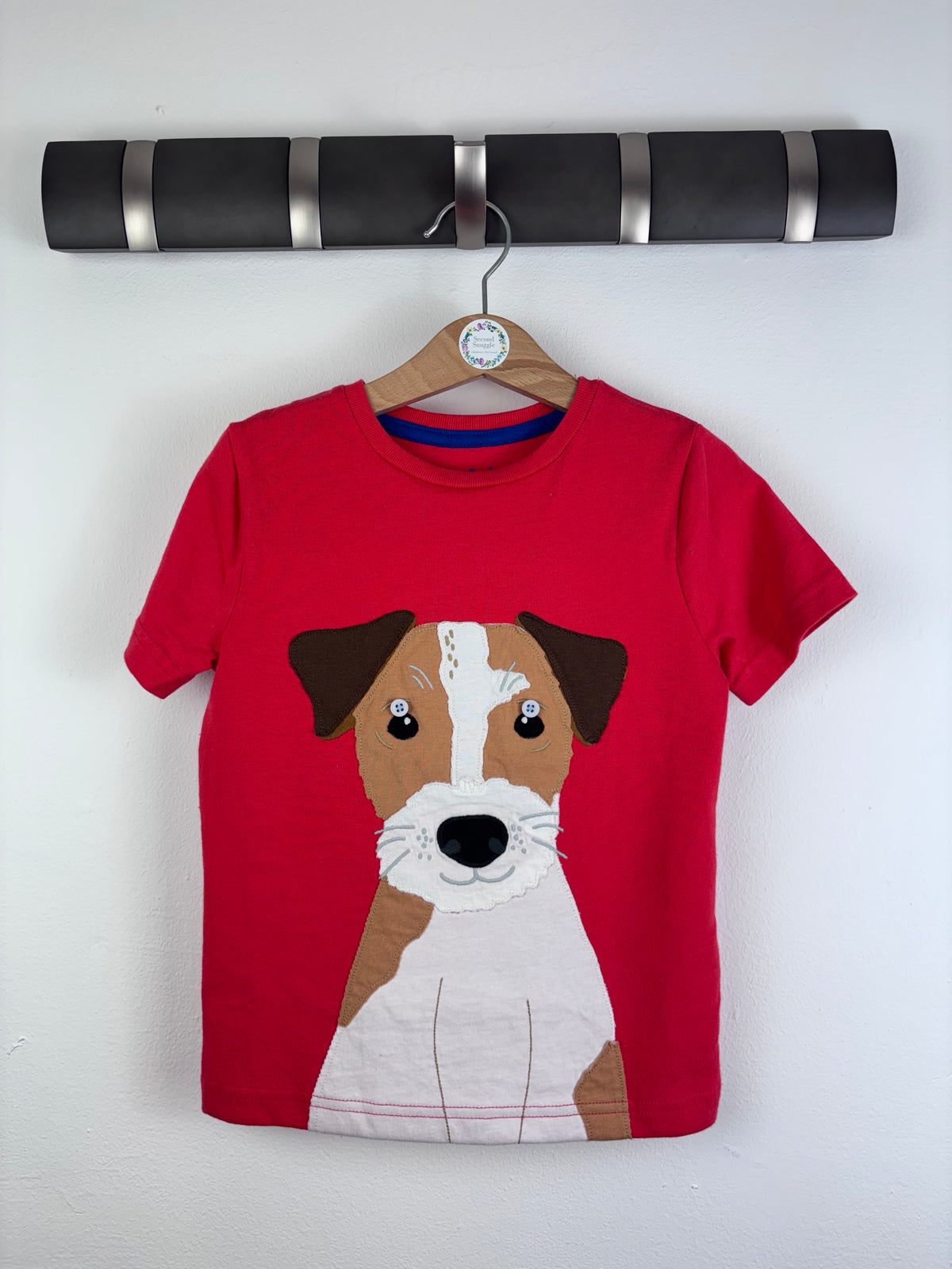 Mini Boden Red Dog T-Shirt 6-7 Years-Tops-Second Snuggle Preloved