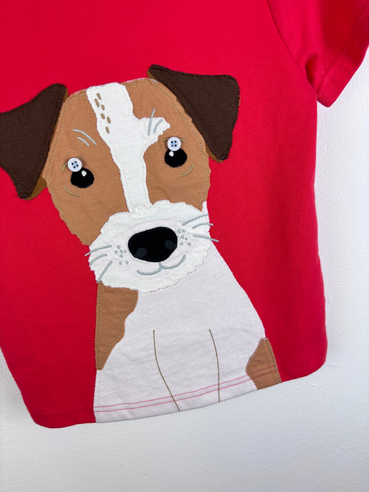 Mini Boden Red Dog T-Shirt 6-7 Years-Tops-Second Snuggle Preloved