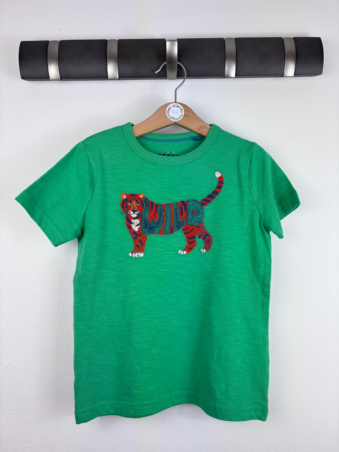 Boden Green Tiger Appliqué T-Shirt