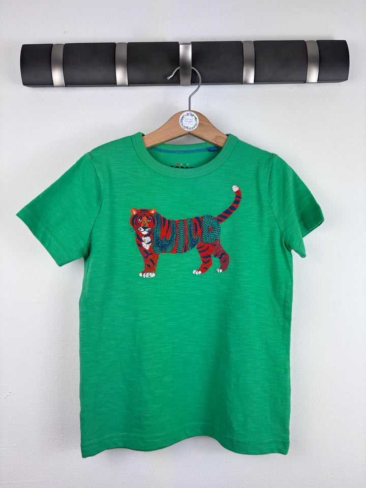 Boden Green Tiger Appliqué T-Shirt