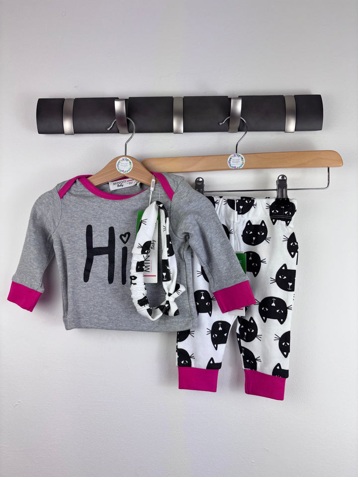 Minoti Hi Top and Cat Print Leggings Set-Sets-Second Snuggle Preloved