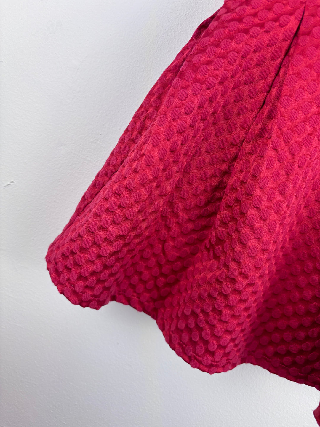 Next Red Textured Dress 12-18 Months-Dresses-Second Snuggle Preloved