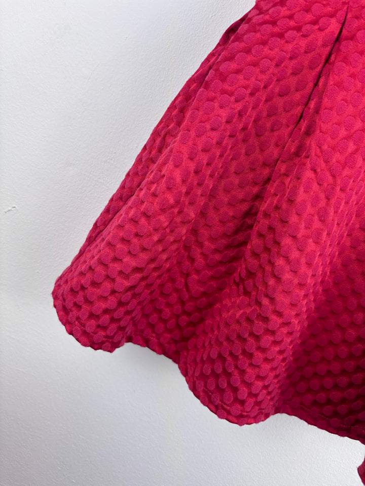 Next Red Textured Dress 12-18 Months-Dresses-Second Snuggle Preloved