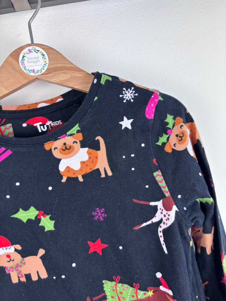 Tu Black Christmas Dog Dress 7 Years