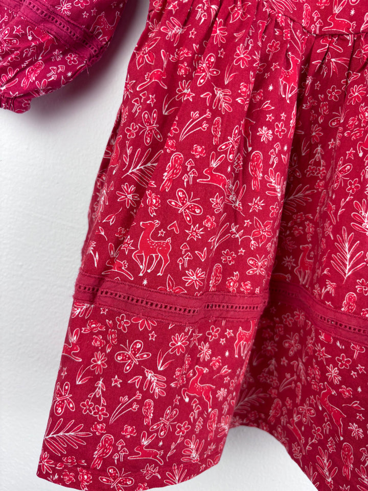 Next Pink Floral & Animal Dress 12-18 Months