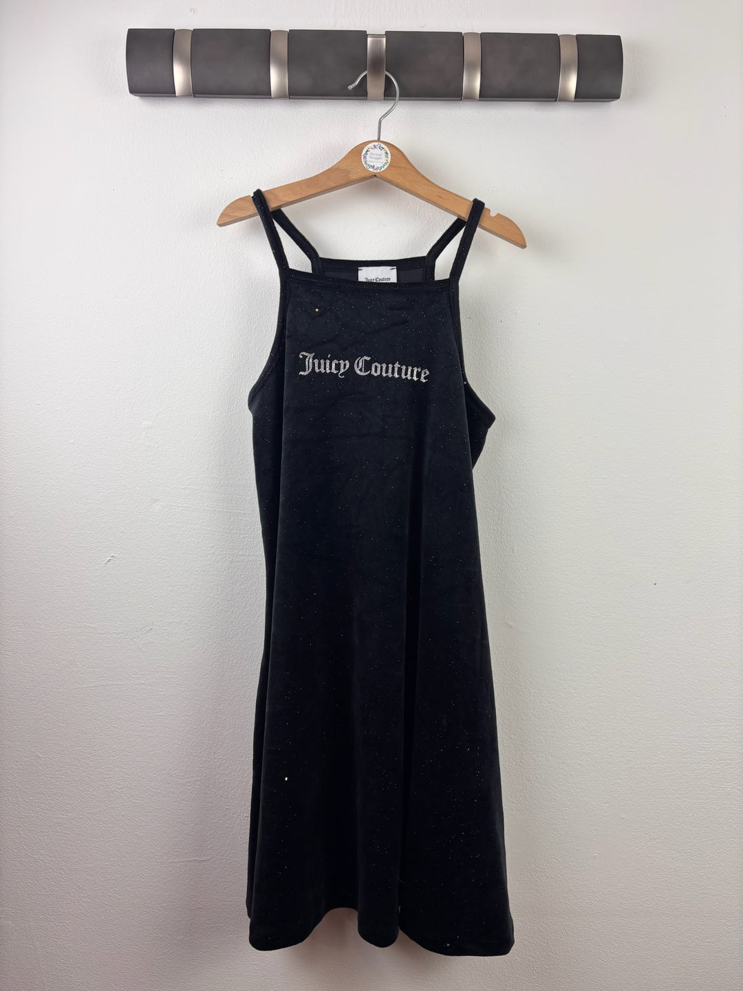 Juicy Couture Black Sparkle Velour Dress 9-10 Years-Dresses-Second Snuggle Preloved
