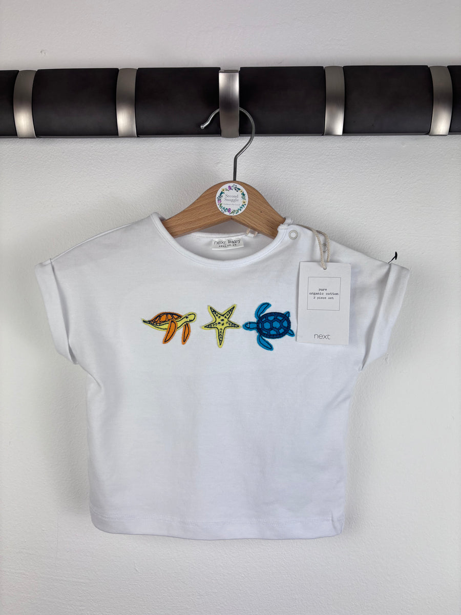 Next Sea Life T-Shirt Up To 3 Months-Tops-Second Snuggle Preloved