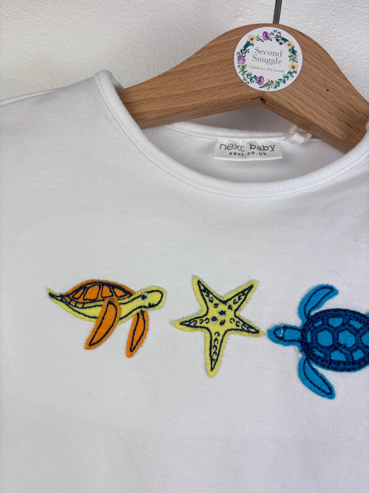 Next Sea Life T-Shirt Up To 3 Months-Tops-Second Snuggle Preloved