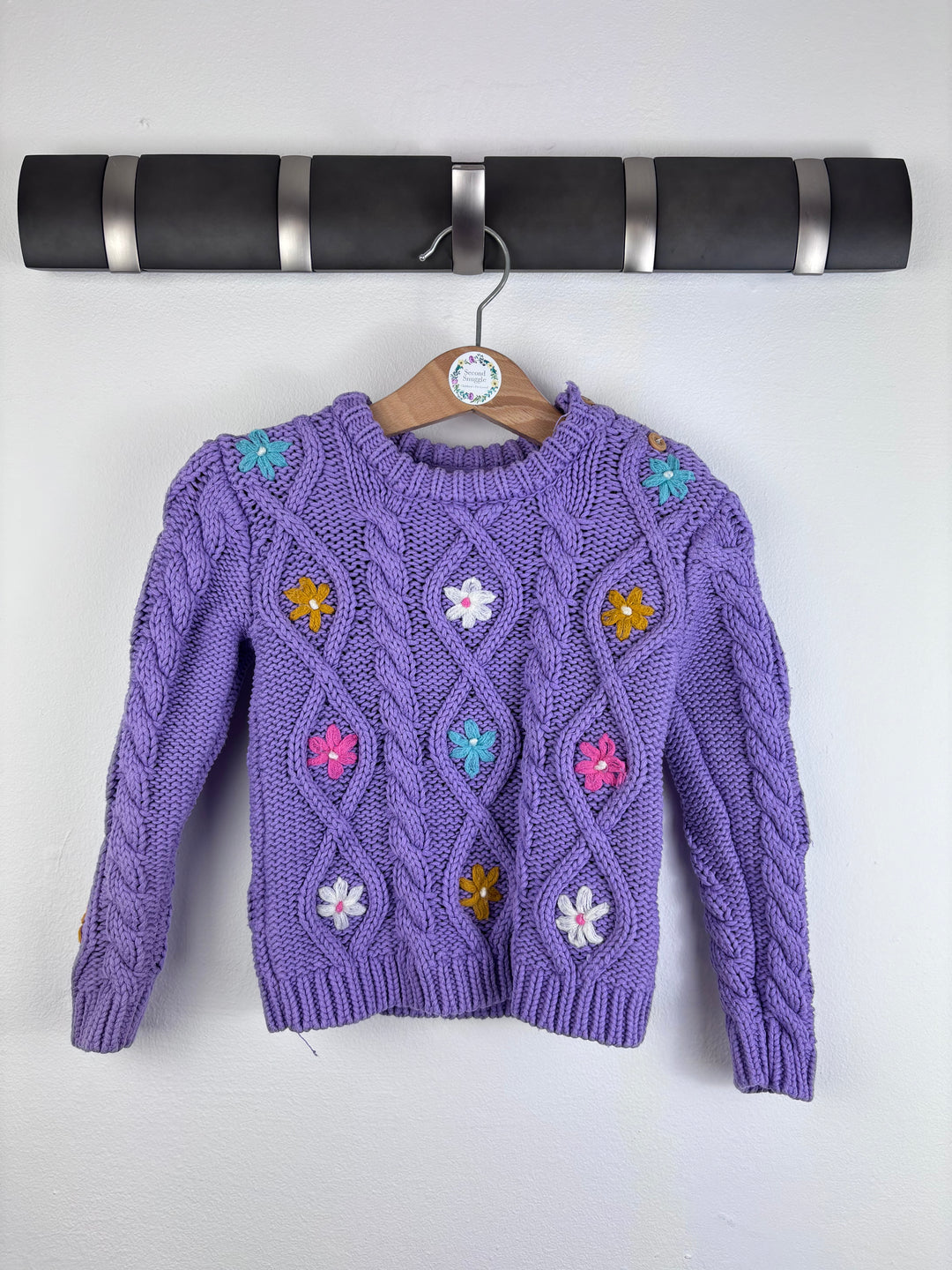 JoJo Maman Bébé Purple Knit Jumper 18-24 Months-Jumpers-Second Snuggle Preloved
