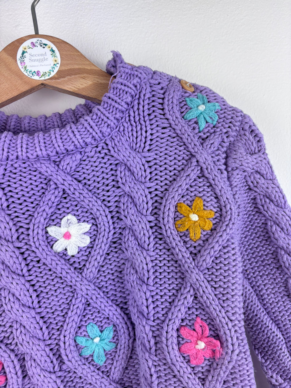 JoJo Maman Bébé Purple Knit Jumper 18-24 Months-Jumpers-Second Snuggle Preloved