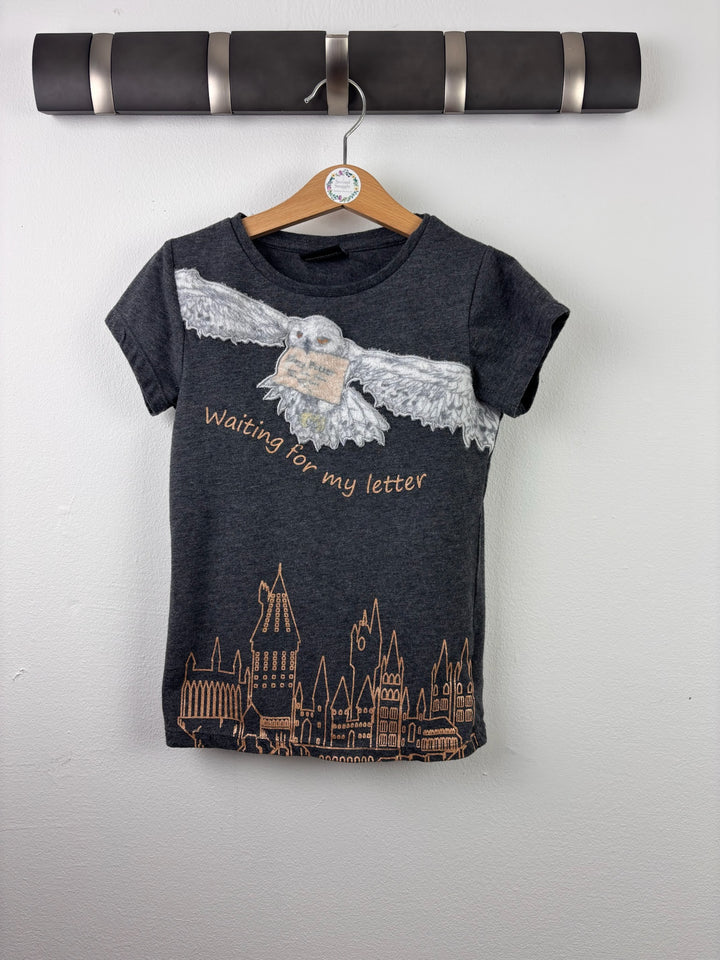 Fred &amp; Flo Grey Harry Potter Hedwig T-Shirt 6-7 Years-Tops-Second Snuggle Preloved