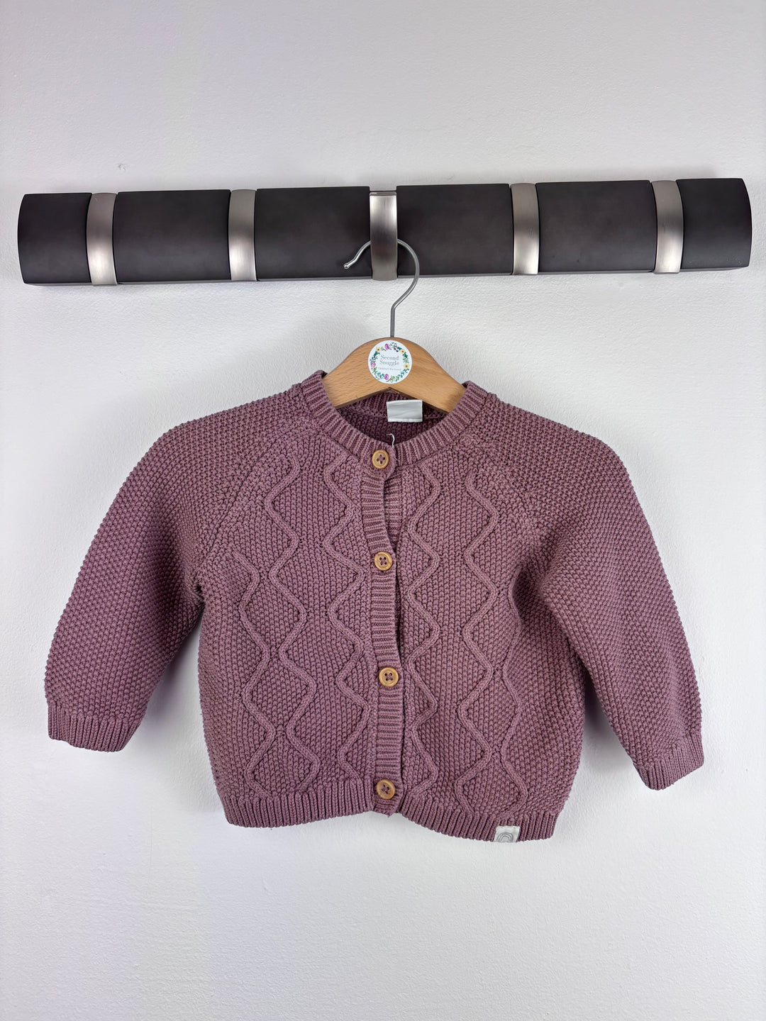 Lindex Purple Cardigan 6-9 Months-Cardigans-Second Snuggle Preloved