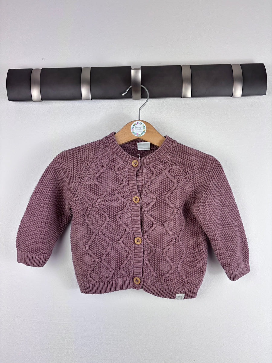 Lindex Purple Cardigan 6-9 Months-Cardigans-Second Snuggle Preloved