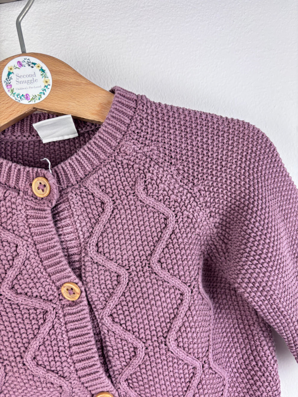 Lindex Purple Cardigan 6-9 Months-Cardigans-Second Snuggle Preloved