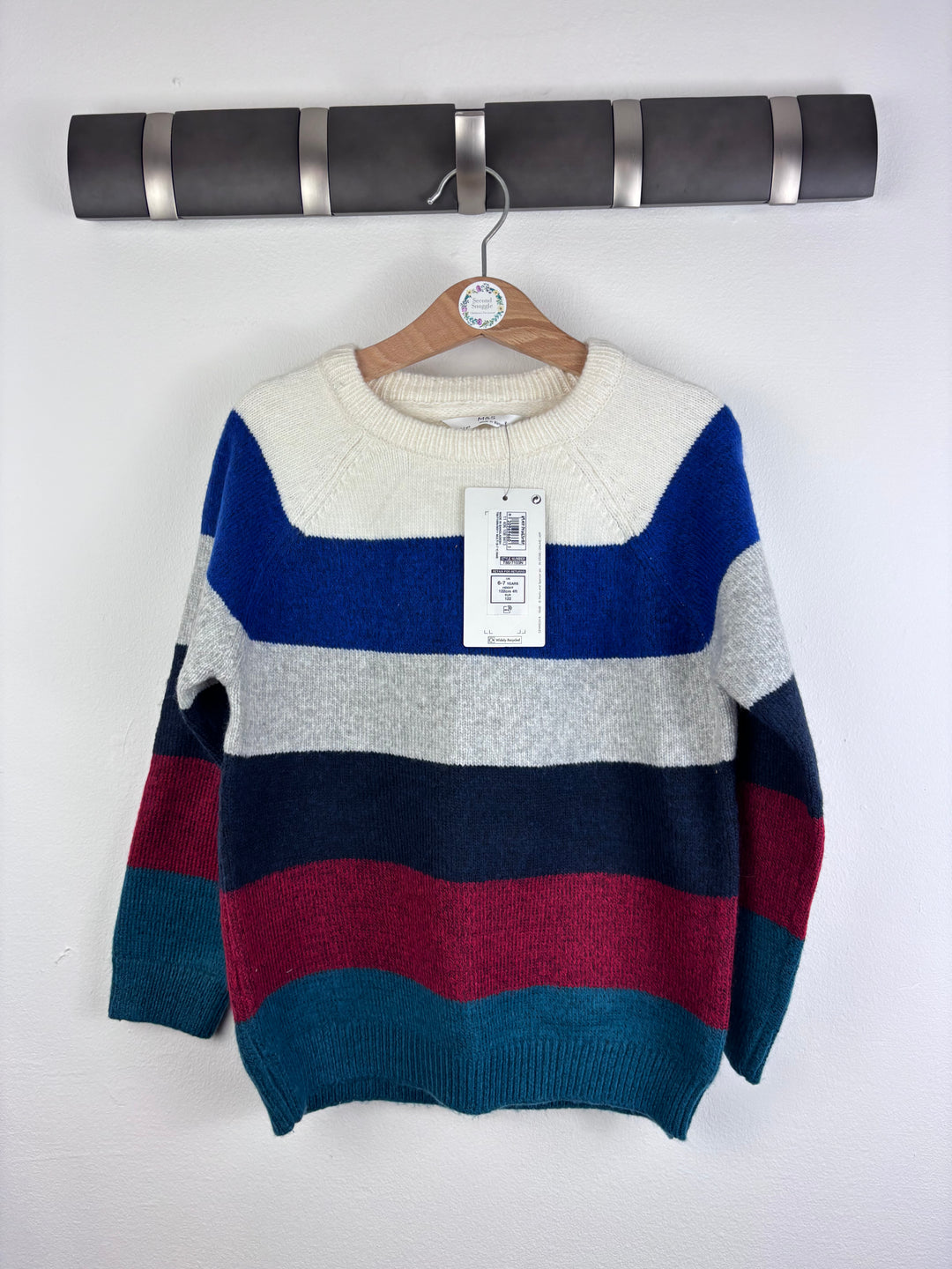 M&S Striped Jumper 6-7 Years-Jumpers-Second Snuggle Preloved