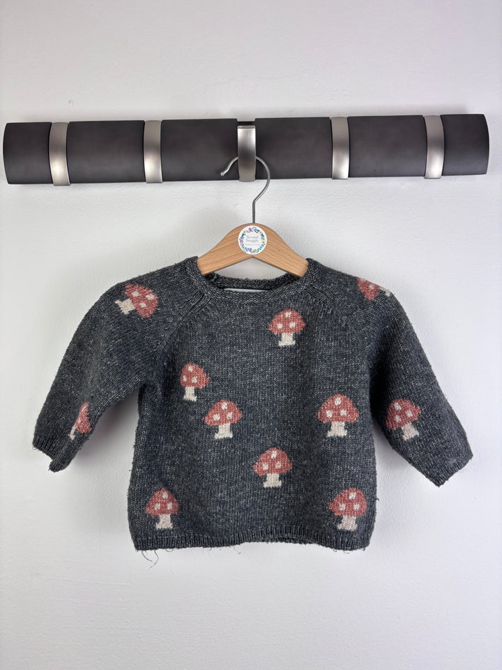 Zara Mushroom Jumper 6-9 Months-Jumpers-Second Snuggle Preloved