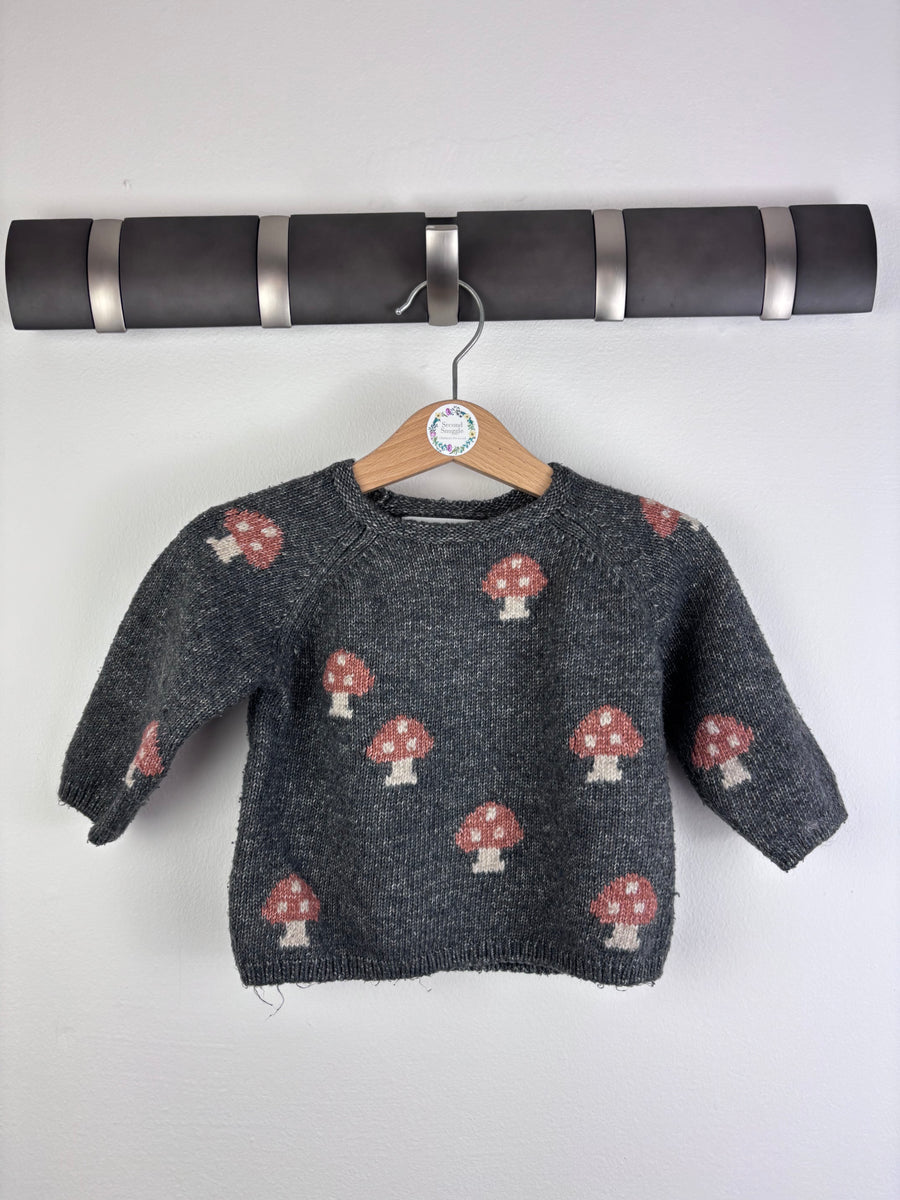 Zara Mushroom Jumper 6-9 Months-Jumpers-Second Snuggle Preloved