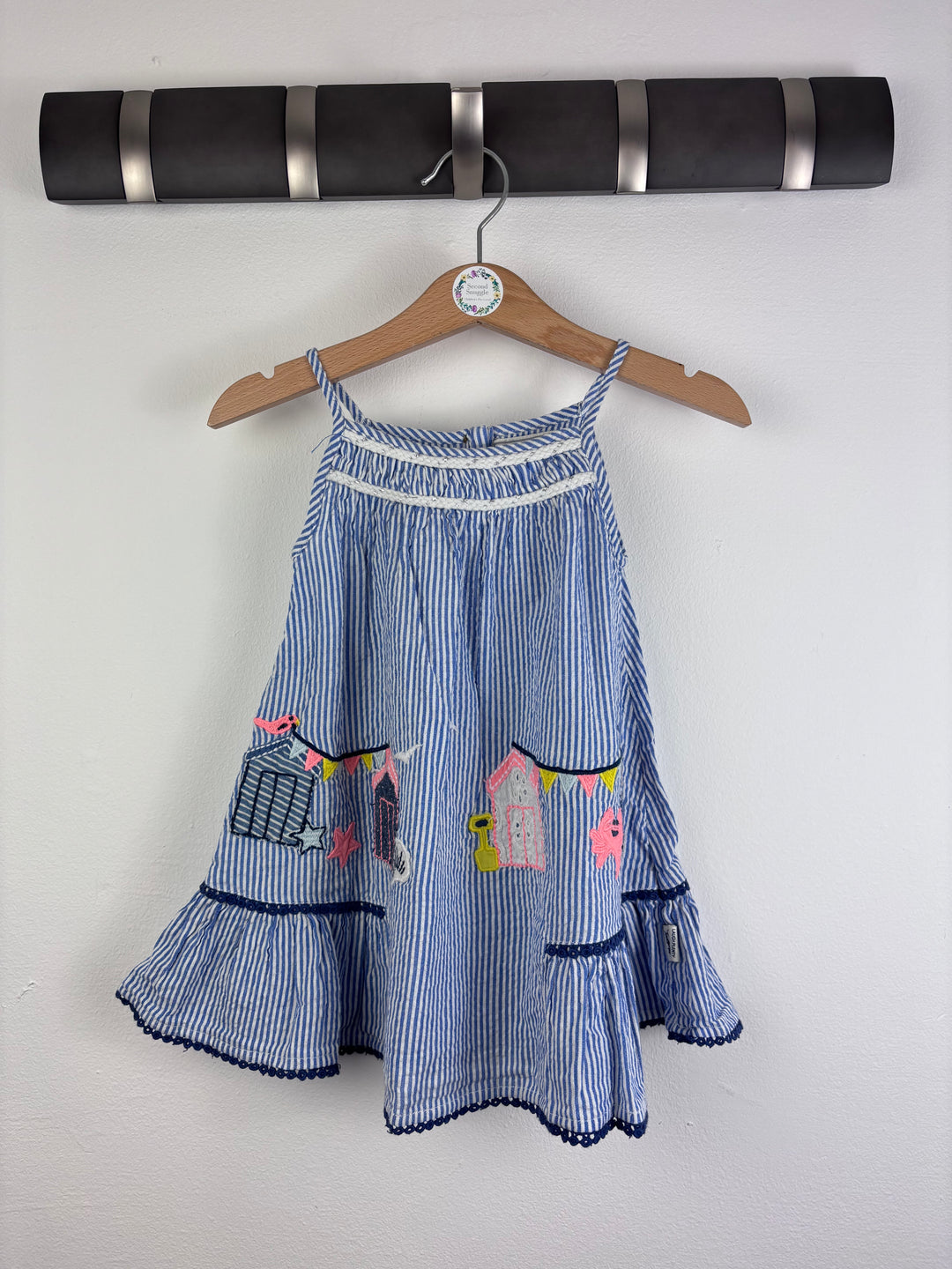 Mantaray Striped Beach Dress 12-18 Months-Dresses-Second Snuggle Preloved