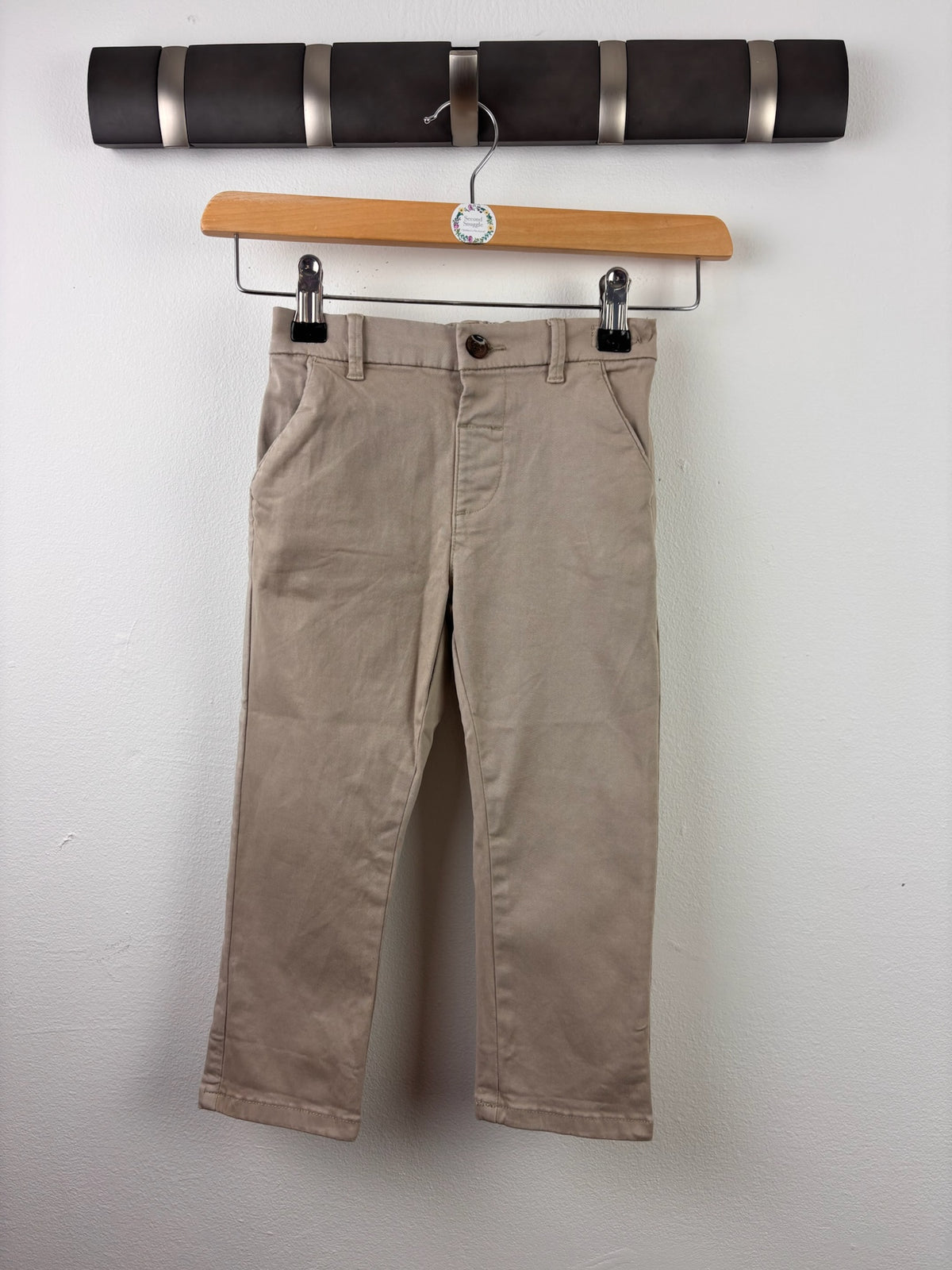Next Beige Chino Trousers 18-24 Months-Trousers-Second Snuggle Preloved
