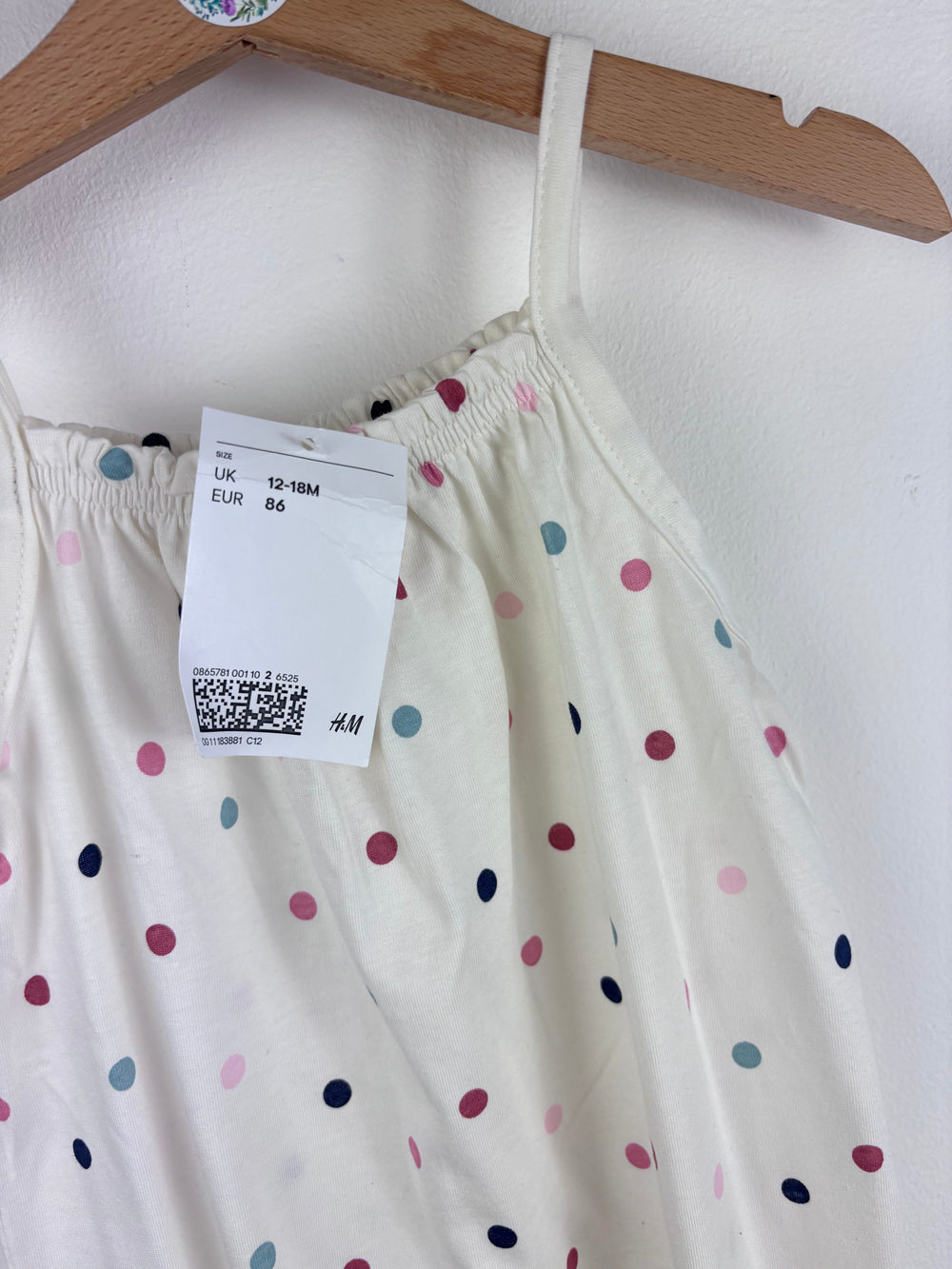 H&M Polka Dot Jumpsuit 12-18 Months-Jump Suits-Second Snuggle Preloved