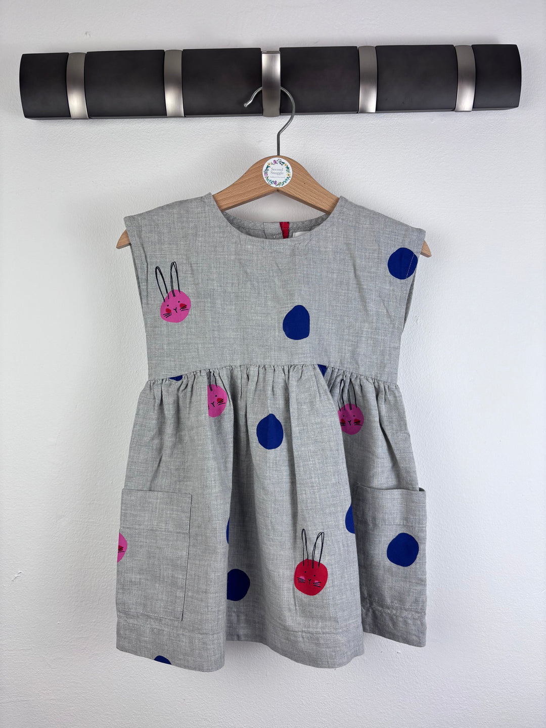 Next Grey Bunny Dress 12-18 Months-Dresses-Second Snuggle Preloved