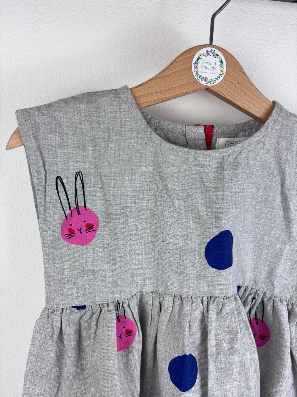 Next Grey Bunny Dress 12-18 Months-Dresses-Second Snuggle Preloved