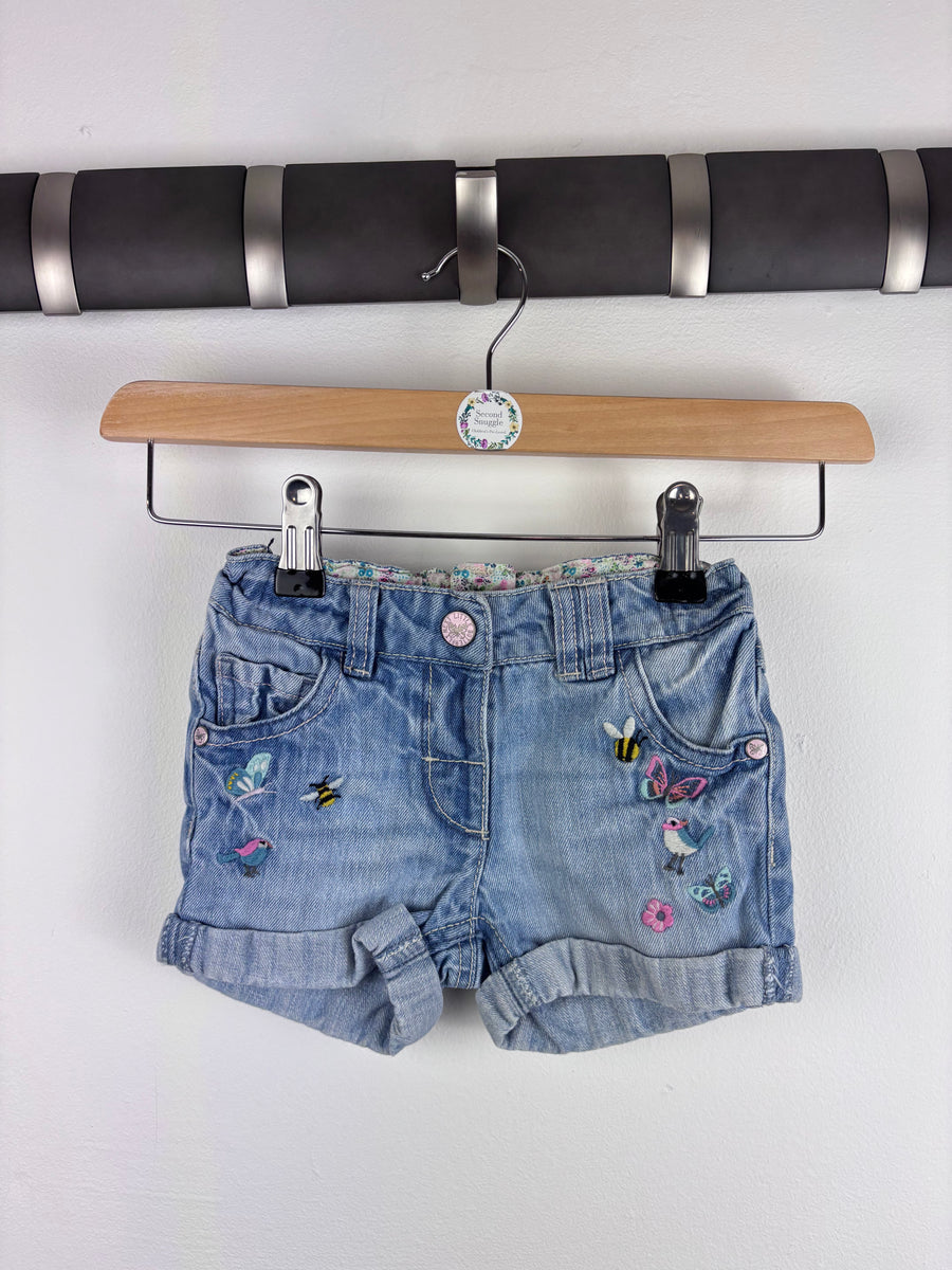 Next Denim Shorts 12-18 Months-Shorts-Second Snuggle Preloved