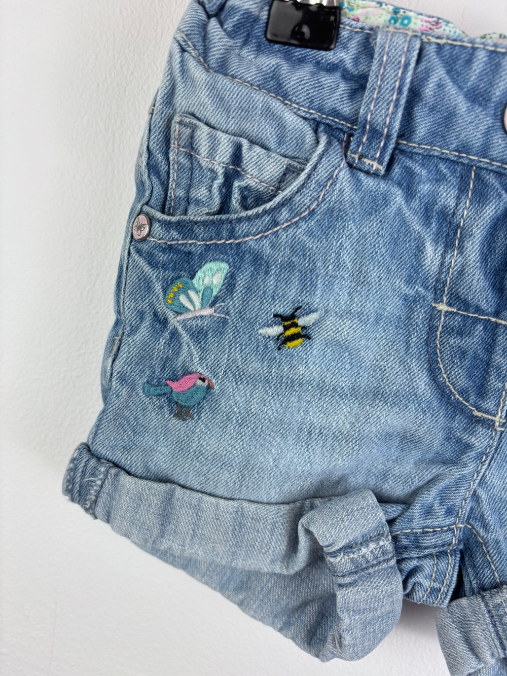 Next Denim Shorts 12-18 Months-Shorts-Second Snuggle Preloved