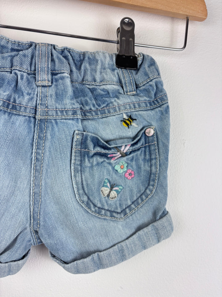 Next Denim Shorts 12-18 Months-Shorts-Second Snuggle Preloved