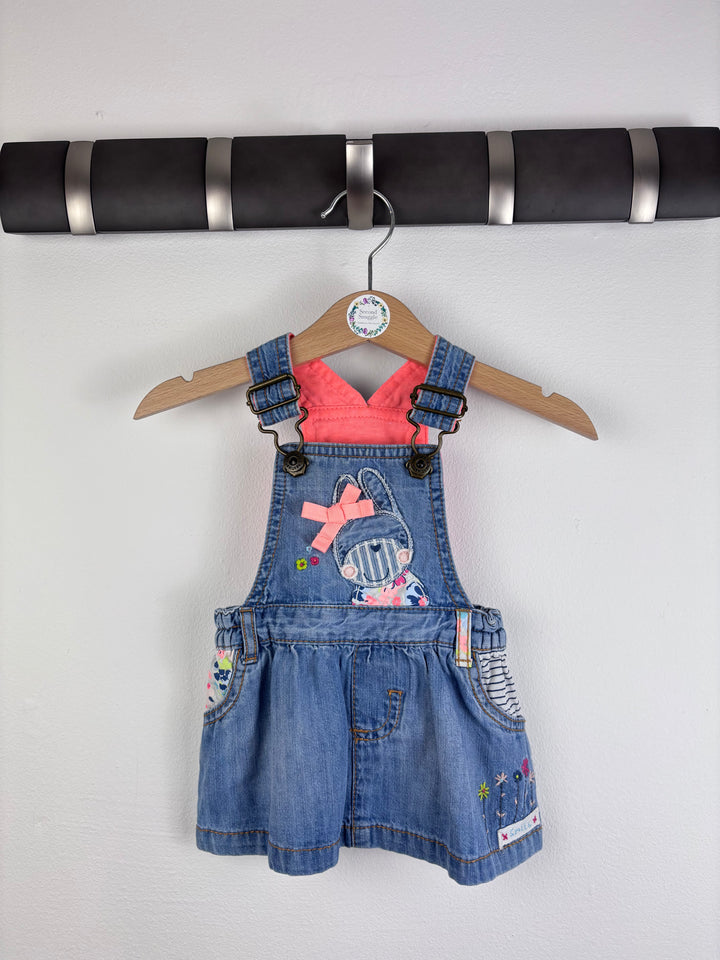 Next Denim Dungaree Dress Up To 3 Months-Dresses-Second Snuggle Preloved