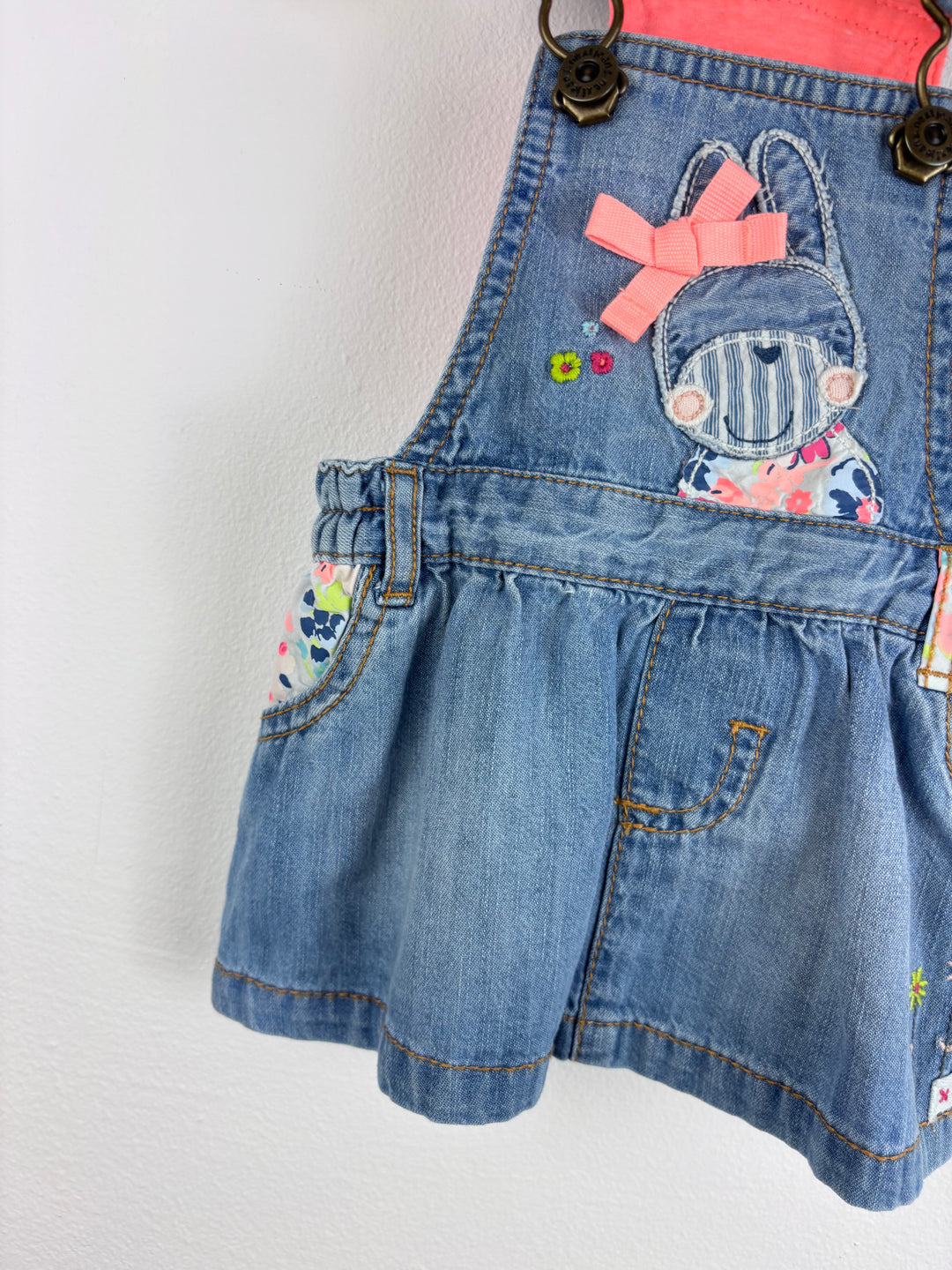 Next Denim Dungaree Dress Up To 3 Months-Dresses-Second Snuggle Preloved