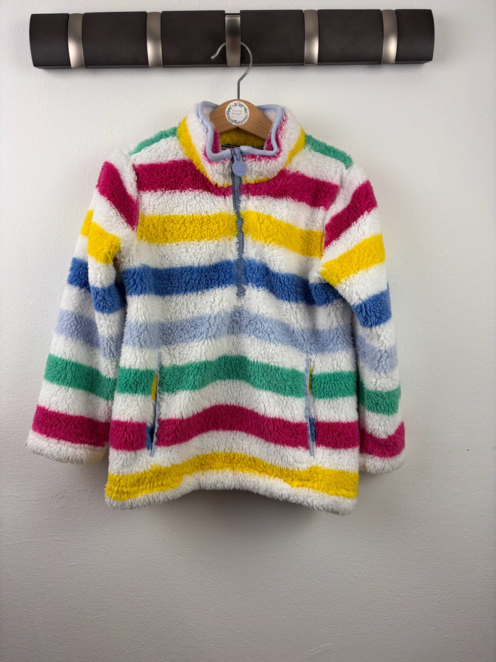 Joules Multicolour Striped Fluffy Fleece 5 Years-Fleeces-Second Snuggle Preloved