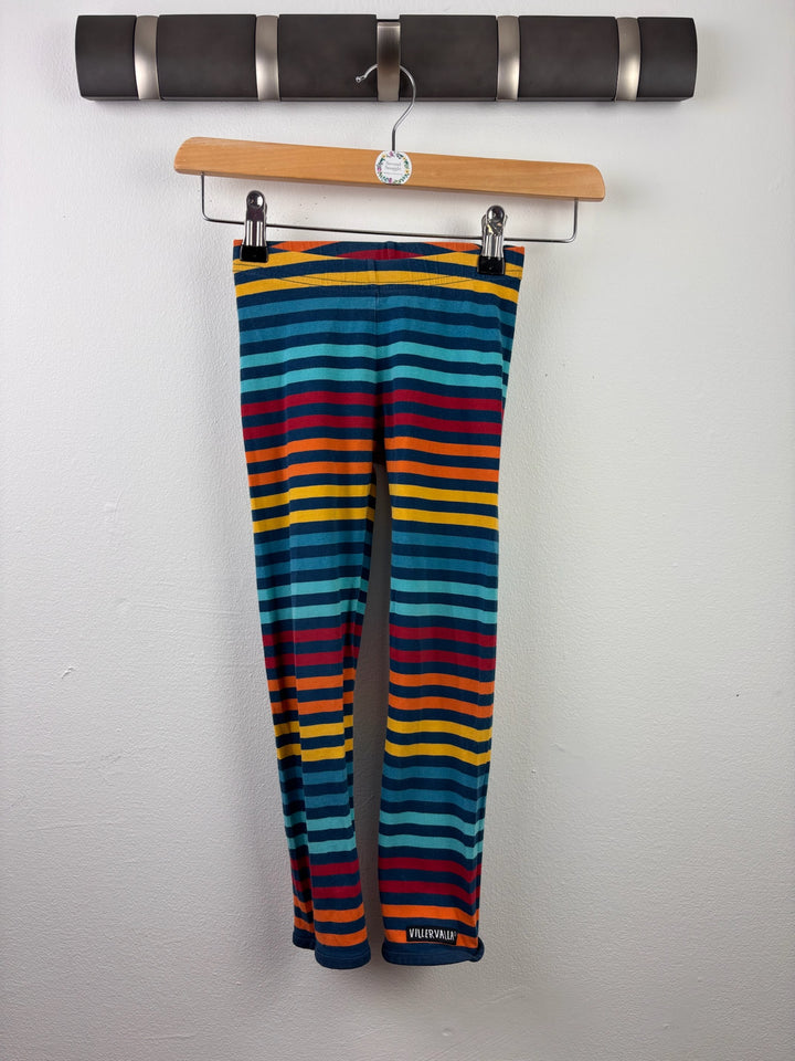 Villervalla Multicolour Striped Leggings 4-5 Years 110cm-Leggings-Second Snuggle Preloved