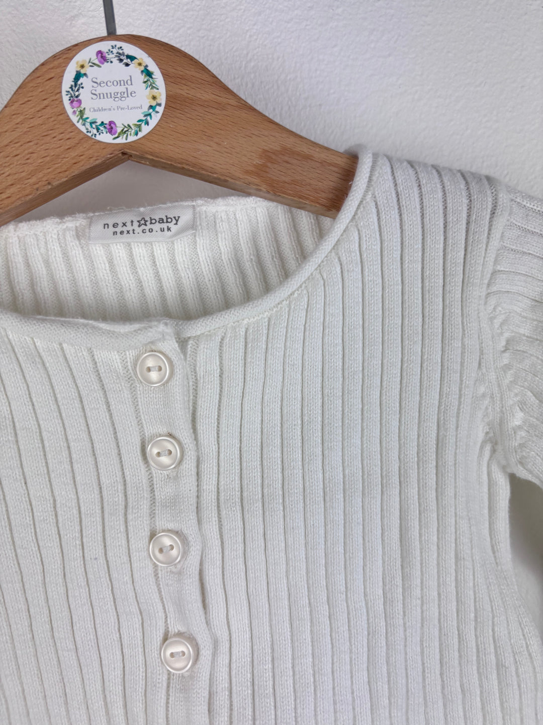 Next Ribbed Cardigan 3-6 Months-Cardigans-Second Snuggle Preloved